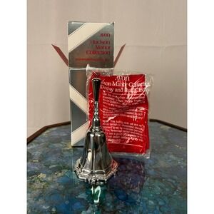 Avon Hudson Manor Silverplated Hostess Bell w Box & Cloth Vintage